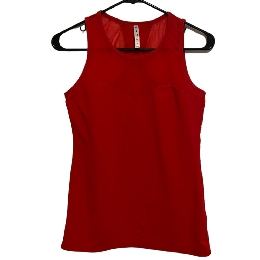 Fabletics Red Mesh Racerback Workout Tank Size XS - Picture 4 of 8